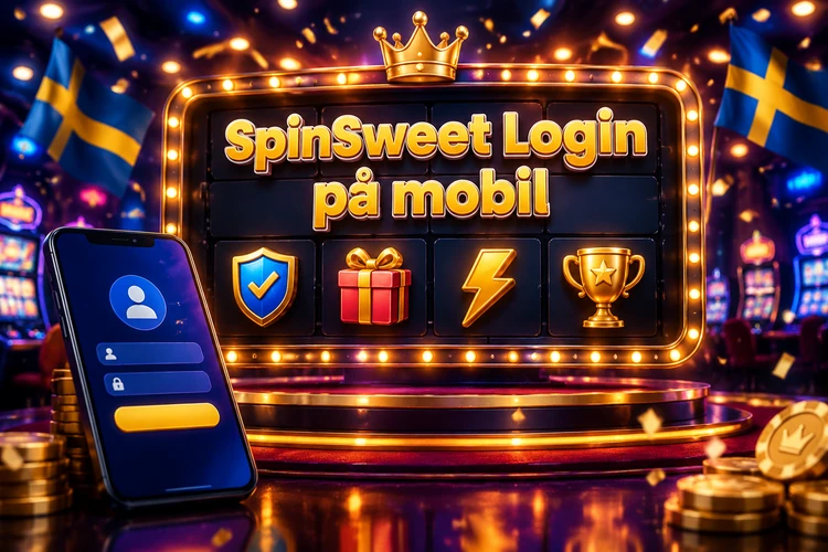 SpinSweet Login på mobil